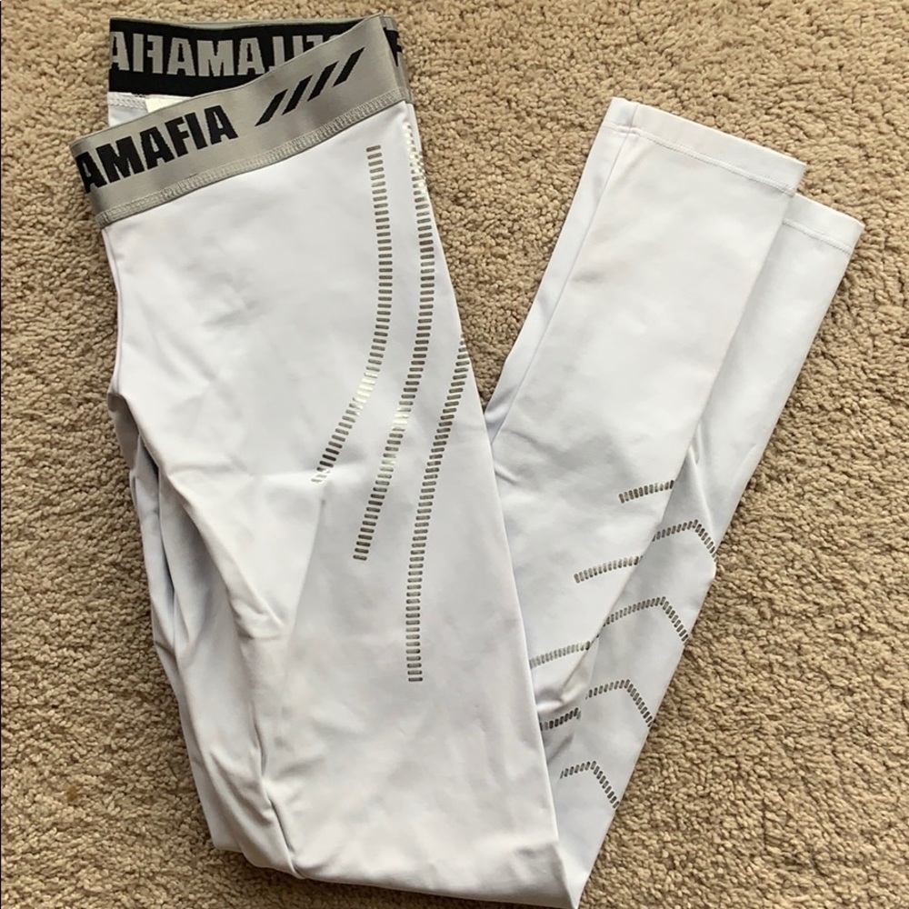 White workout leggings